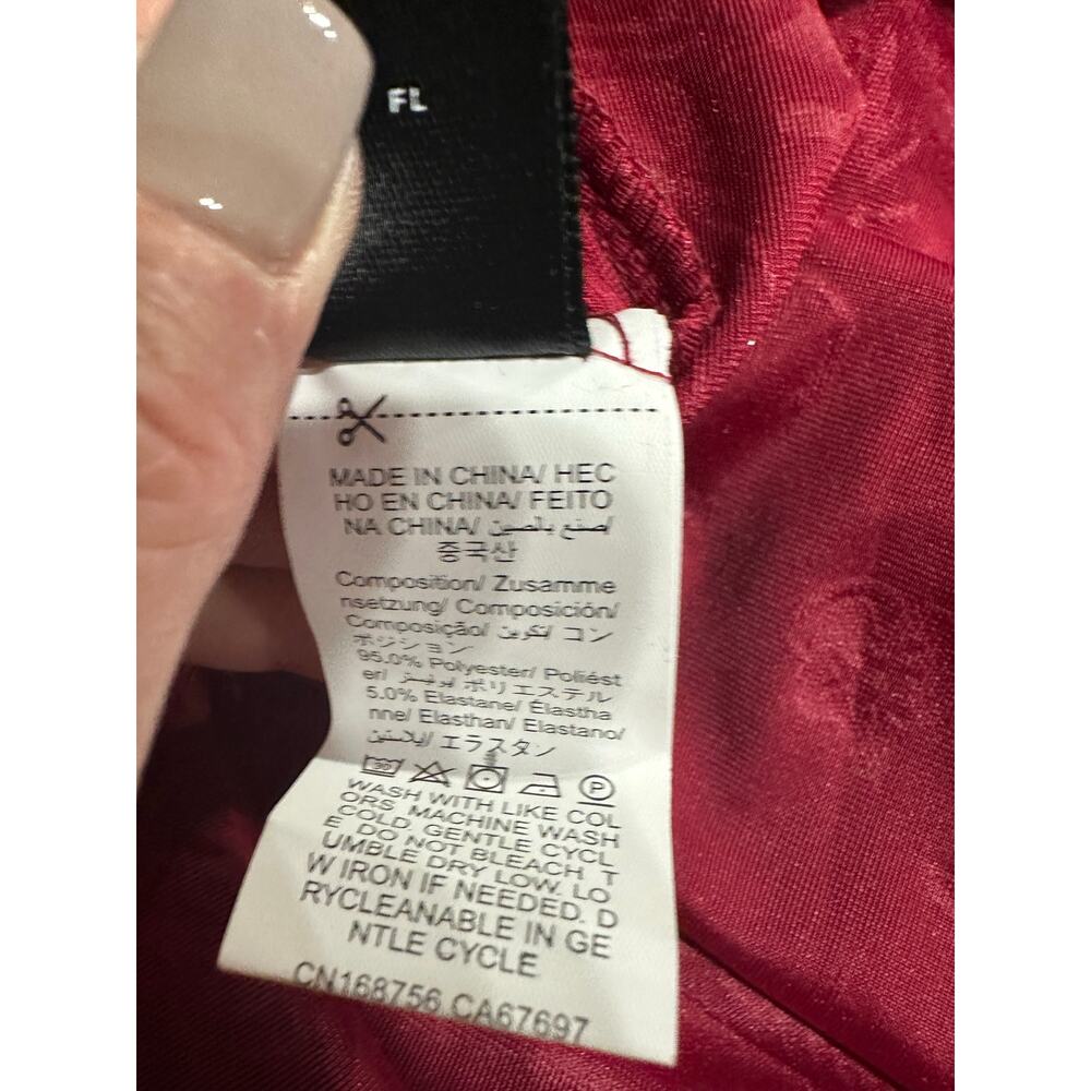 Holiday Party Velvet Slit Hem Halter Neck Party Maxi Dress Burgundy XS Vamp - Picture 9 of 9